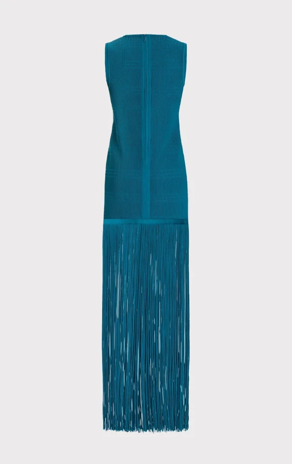 Women Hervé Léger Dresses | Gowns-OTTOMAN SHADOW STRIPE FRINGE GOWN