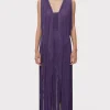 Women Hervé Léger Dresses | Gowns-PLUNGING FRINGE GOWN
