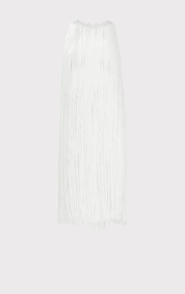 Women Hervé Léger Dresses-RACER FRINGE MINI DRESS
