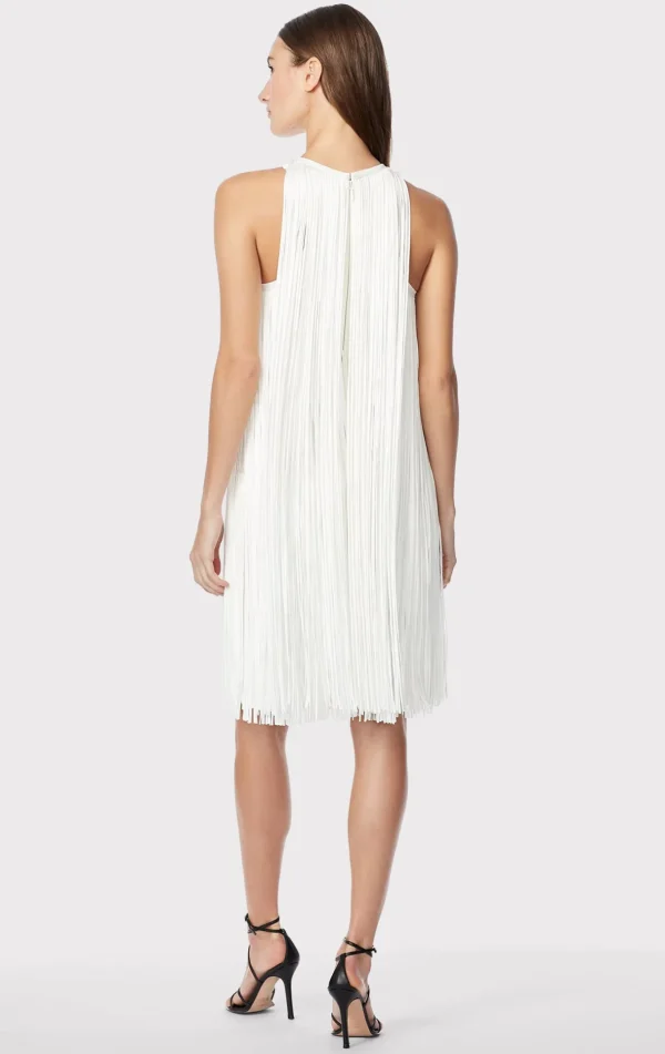 Women Hervé Léger Dresses-RACER FRINGE MINI DRESS
