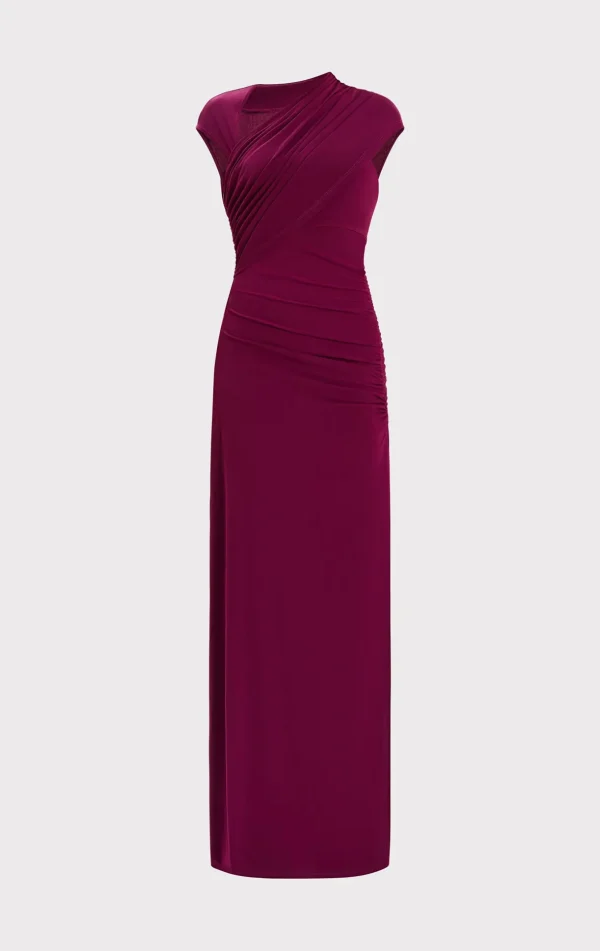 Women Hervé Léger Dresses | Gowns-RUCHED MATTE JERSEY DRAPED GOWN