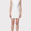 Women Hervé Léger Dresses-RUCHED MESH MINI DRESS