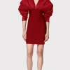 Women Hervé Léger Dresses-RUCHED NYLON MINI DRESS