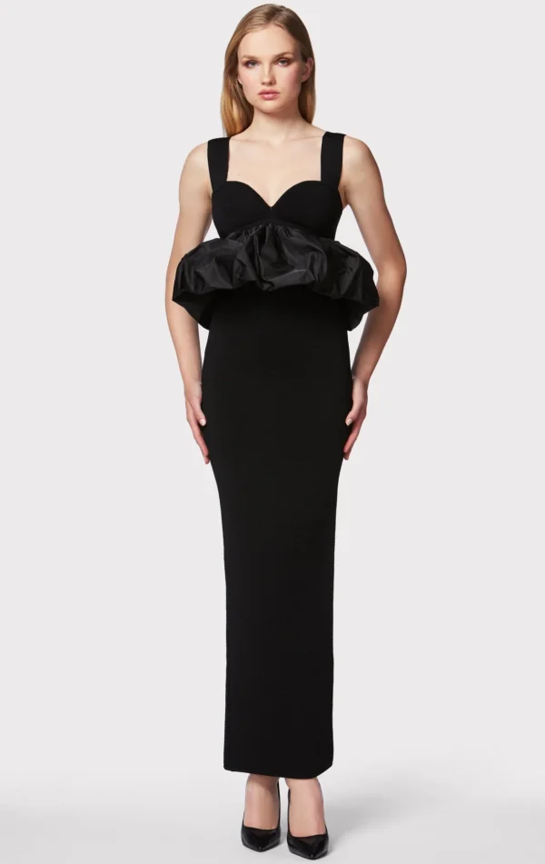 Women Hervé Léger Dresses | Gowns-RUCHED NYLON PEPLUM GOWN