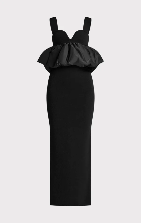 Women Hervé Léger Dresses | Gowns-RUCHED NYLON PEPLUM GOWN