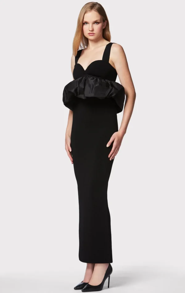 Women Hervé Léger Dresses | Gowns-RUCHED NYLON PEPLUM GOWN