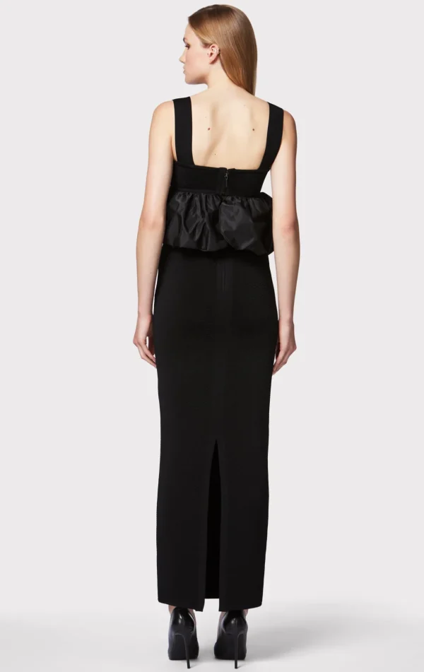 Women Hervé Léger Dresses | Gowns-RUCHED NYLON PEPLUM GOWN