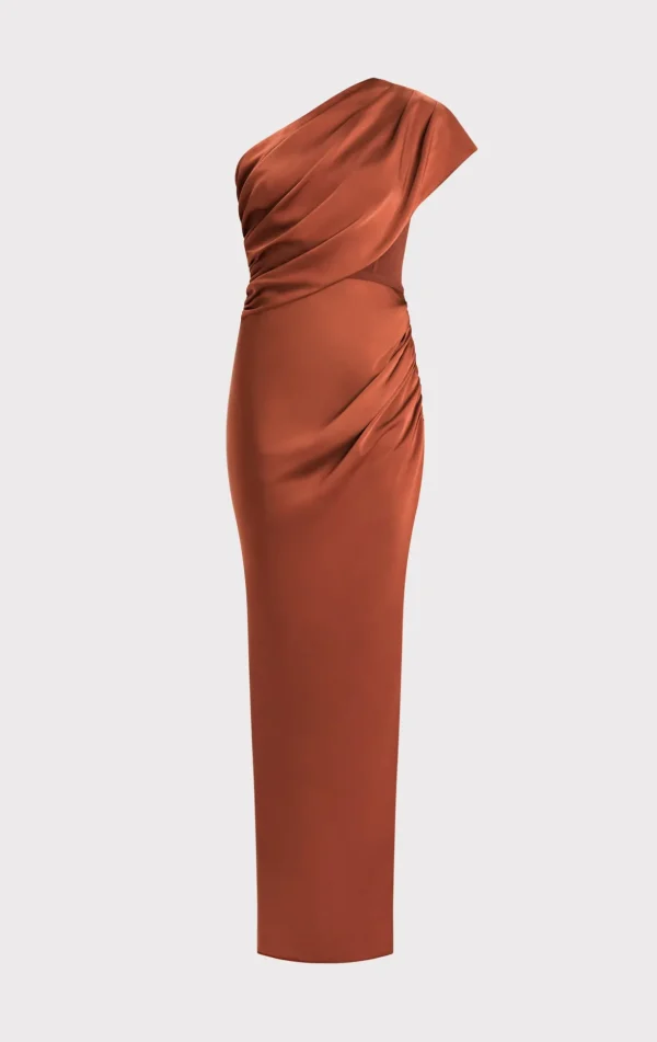 Women Hervé Léger Dresses | Gowns-RUCHED WOVEN COMBO GOWN
