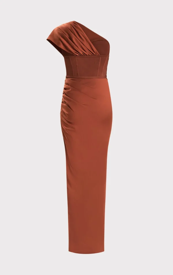 Women Hervé Léger Dresses | Gowns-RUCHED WOVEN COMBO GOWN