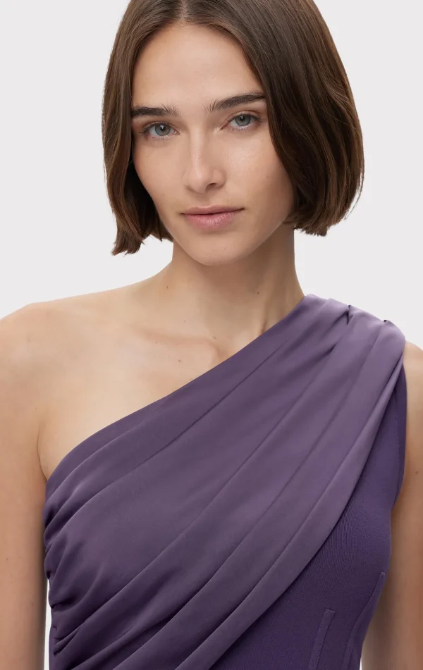 Women Hervé Léger Dresses | Gowns-RUCHED WOVEN COMBO GOWN