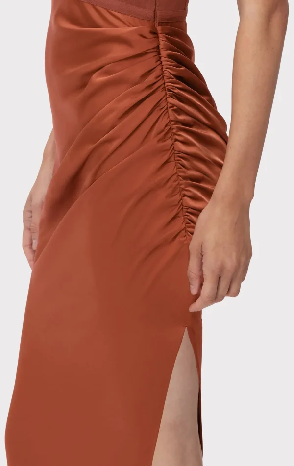 Women Hervé Léger Dresses | Gowns-RUCHED WOVEN COMBO GOWN