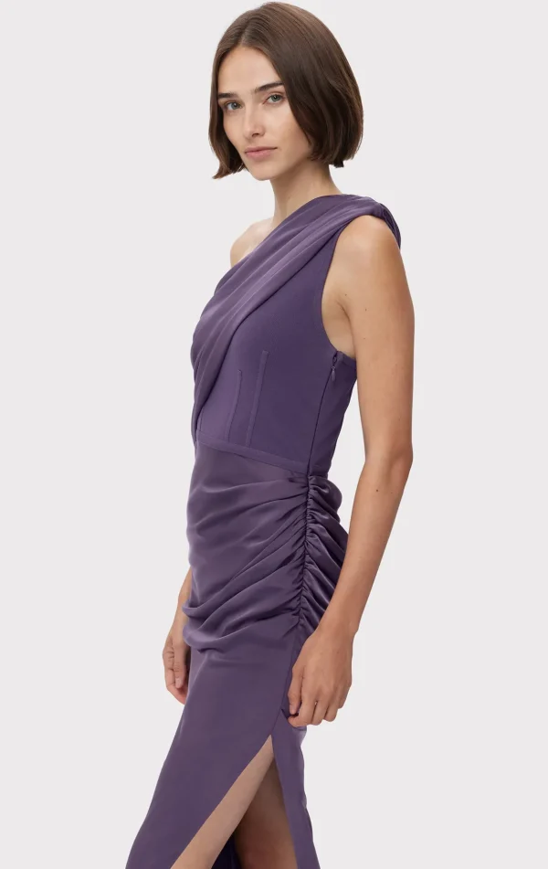 Women Hervé Léger Dresses | Gowns-RUCHED WOVEN COMBO GOWN