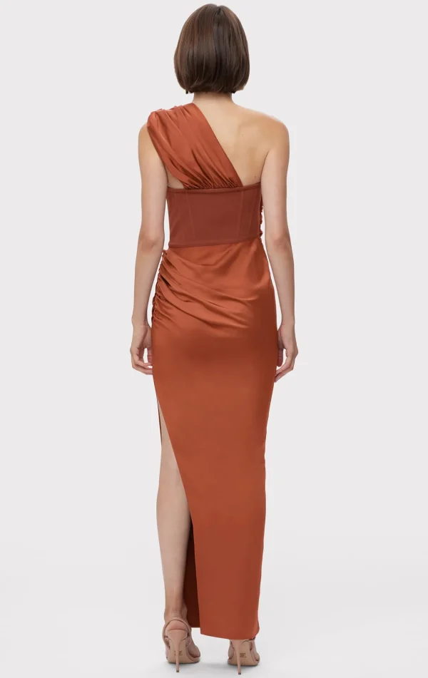 Women Hervé Léger Dresses | Gowns-RUCHED WOVEN COMBO GOWN