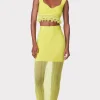Women Hervé Léger Separates-SHEER LAYERED MAXI SKIRT WITH RUFFLE