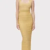 Women Hervé Léger Dresses | Gowns-TEXTURED LUREX SWEETHEART GOWN