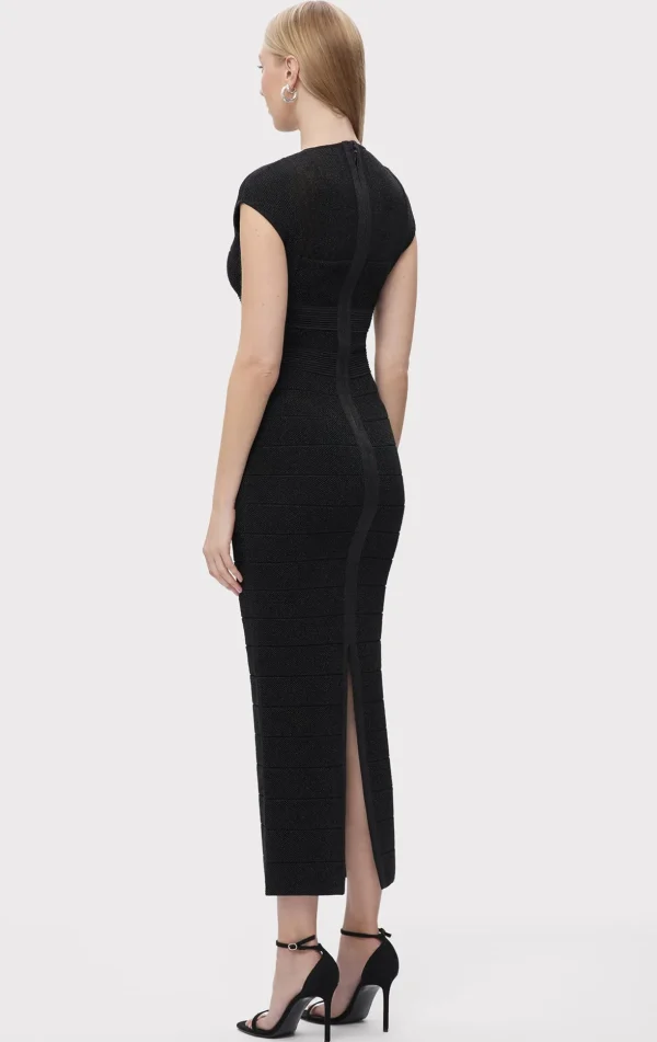 Women Hervé Léger Dresses | Gowns-TEXTURED SHEER BUSTIER GOWN