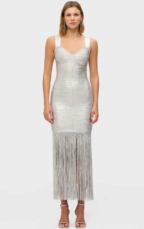 Women Hervé Léger Dresses | Gowns-THE METALLIC ALBA GOWN