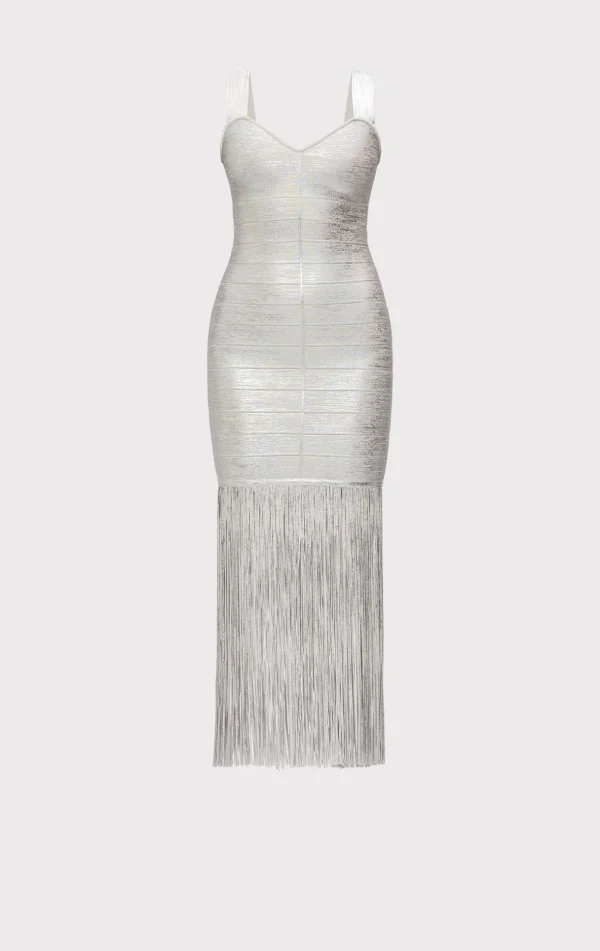 Women Hervé Léger Dresses | Gowns-THE METALLIC ALBA GOWN