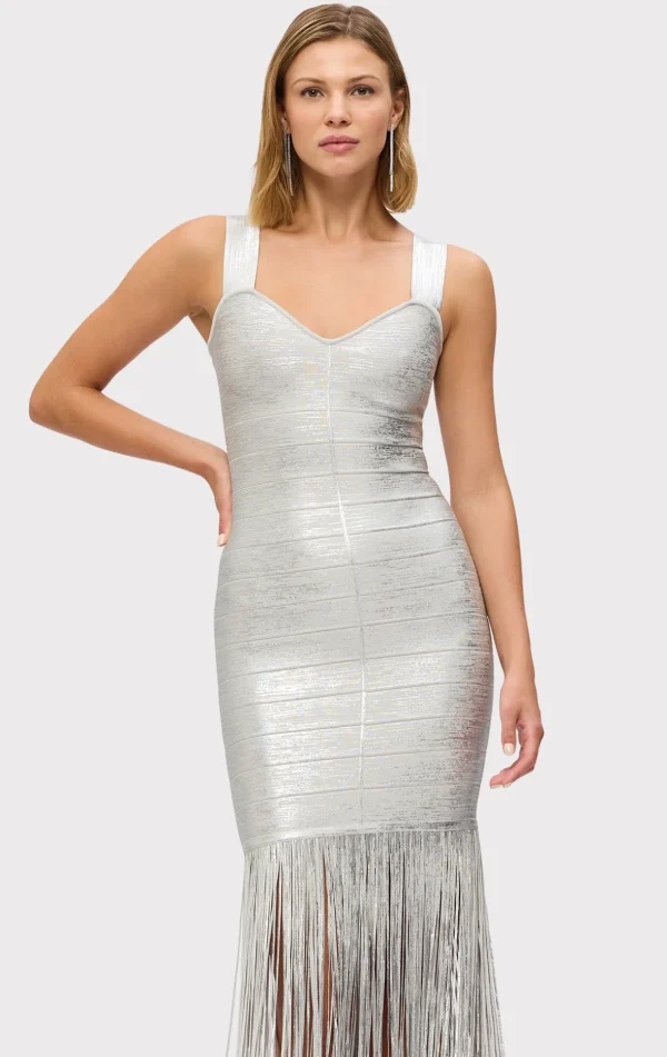 Women Hervé Léger Dresses | Gowns-THE METALLIC ALBA GOWN