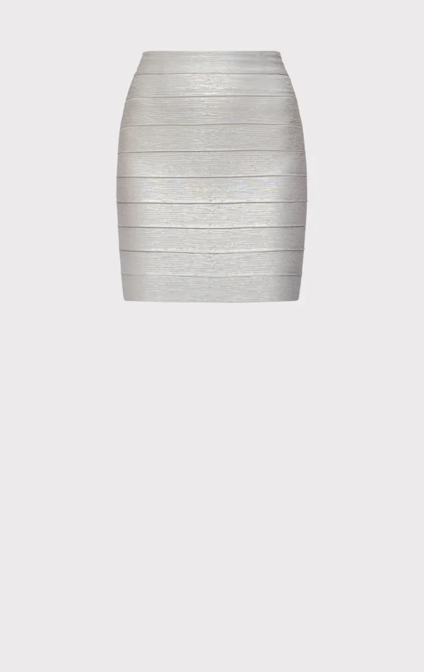 Women Hervé Léger Separates | Bottoms-THE METALLIC BRIANNE SKIRT
