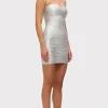 Women Hervé Léger Dresses-THE METALLIC ISLA DRESS