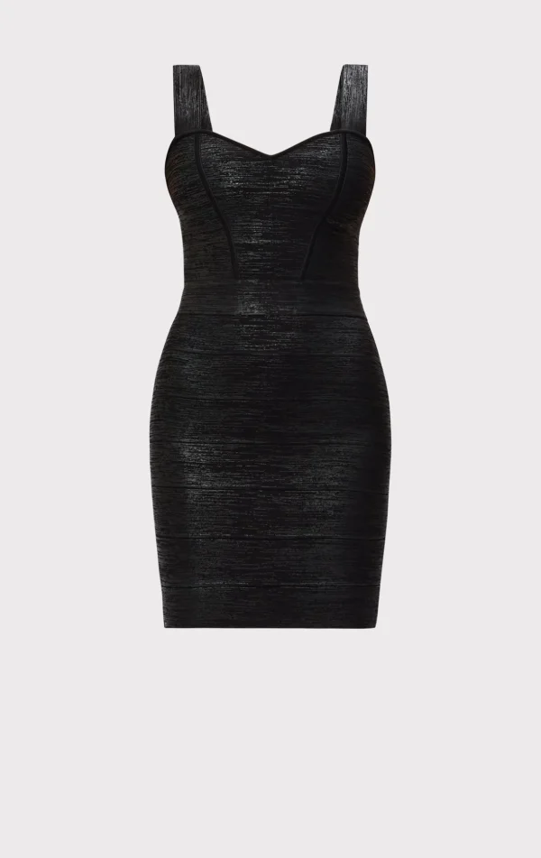 Women Hervé Léger Dresses-THE METALLIC JADE DRESS
