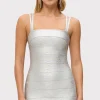 Women Hervé Léger Dresses-THE METALLIC SADIE DRESS