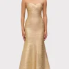 Women Hervé Léger Dresses | Gowns-THE METALLIC SARA GOWN