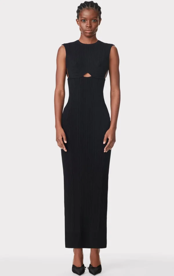 Women Hervé Léger Dresses | Gowns-VARIEGATED RIB CAP GOWN