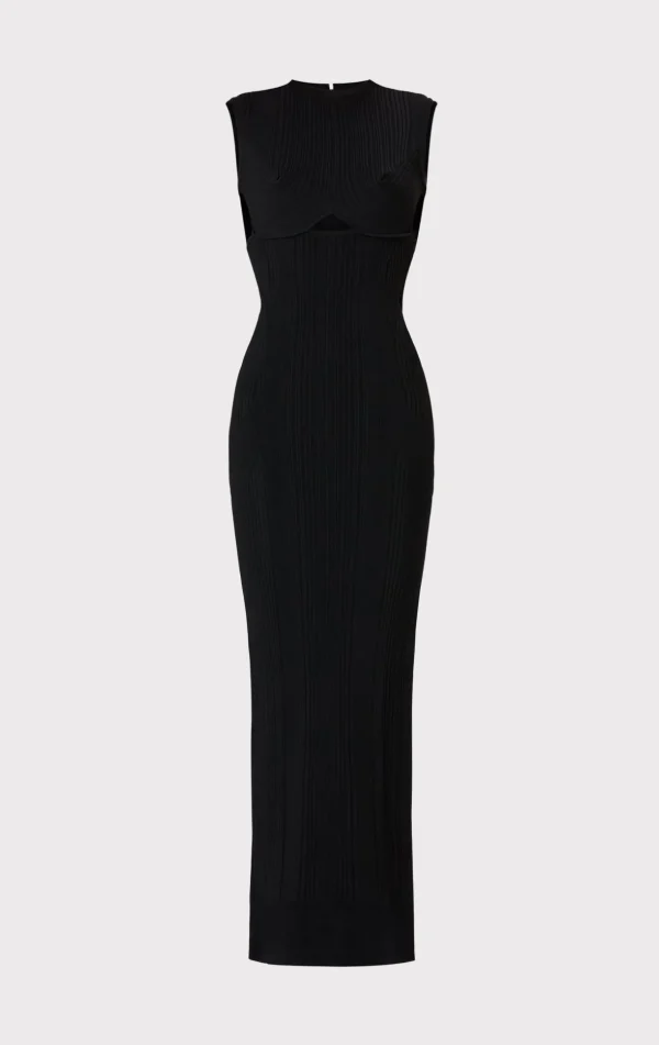 Women Hervé Léger Dresses | Gowns-VARIEGATED RIB CAP GOWN